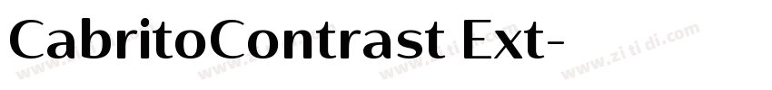 CabritoContrast Ext字体转换